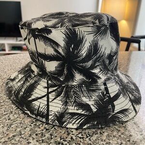 Black and White Palm Tree Bucket Hat